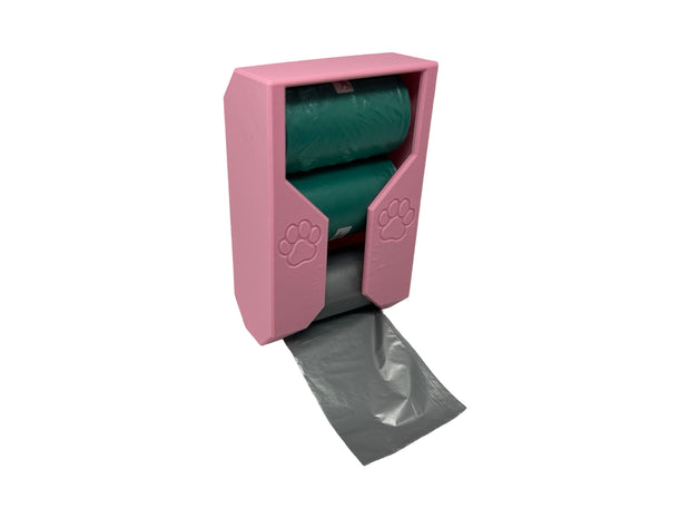 Modern Pet Waste Bag Holder - 3 Roll Capacity - Indoor/Outdoor