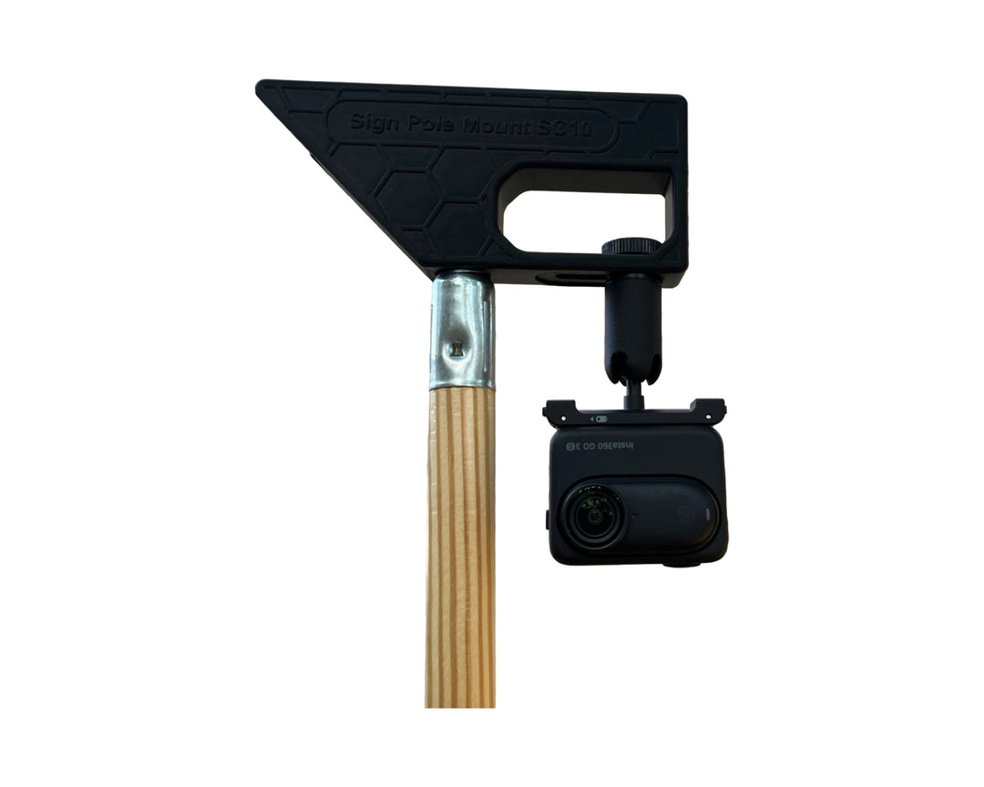 Sign Pole Mount - For Advertising, Information, and Protests with Camera Mount
